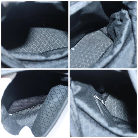 GUCCI Bamboo Hand Bag Nylon 2way Black Silver Auth 99165 - Picture 15 of 16